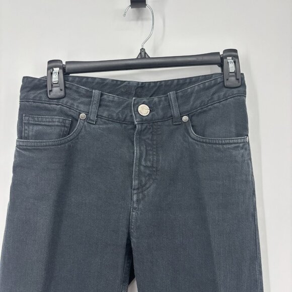 Loro Piana Italy Black Cotton Skinny Jeans Mid Rise Pockets Womens Size 38 - Picture 3 of 15